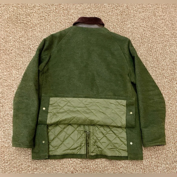 Men’s XL Green Wool BARBOUR Classic Tartan Lined Corduroy Collar Jacket - Picture 6 of 14